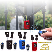 Candado Antirrobo para Bicicleta y Motocicleta con Alarma, Candado Digital Impermeable IP55, Control Remoto Inalámbrico y Combinación de 4 Dígitos
