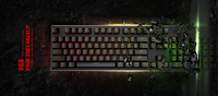 Clavier de jeu RGB filaire personnalisé de taille standard 930g, en aluminium, métal lourd, clavier mécanique pour ordinateur