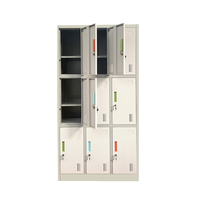 Offre Spéciale école natation salle de sport personnel de bureau casier en métal acier 9 portes armoire de rangement