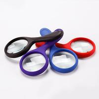 ABS Rubber High Definition Magnifiers Glass Eye Loupe Handheld Jewelry Magnifier for Newspaper Book Reading Supplies