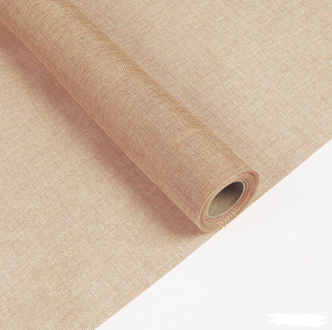 48CMX 5Y High Quality Eco-Friendly Light Brown Linen Fabric Flower <b>Wrapping</b> <b>Paper</b> Roll Mesh Bouquet for Wedding Christmas Gifts - Product Image 1