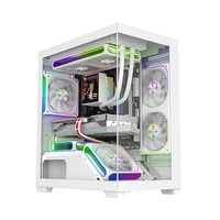 Nouvelle Arrivée 2026 Boîtier PC Mid Tower Panoramique Type Aquarium M-ATX Gaming Compatible Refroidissement Liquide 240mm et VGA 350mm En Stock