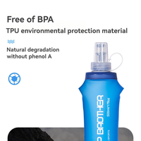 Gourde souple pliable en TPU imperméable sans BPA de 500 ml pour le sport, la randonnée et la course à pied