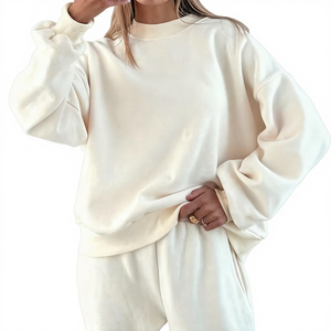 Sudadera con Capucha Extra Grande para Mujer, Personalizada, de Invierno, Tejida, Informal, Gruesa, de 180 g, de Algodón Orgánico, con Logotipo Bordado en la Parte Delantera - Product Image 1