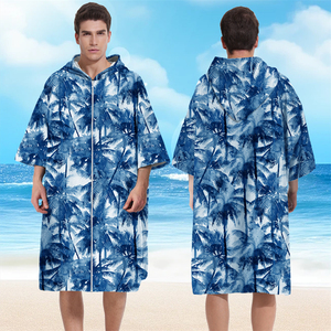 Robe à langer à fermeture éclair avec capuche, serviette à langer à séchage rapide pour le surf, la plage, les sports de plein air et les hommes, serviette de plage portable - Product Image 5