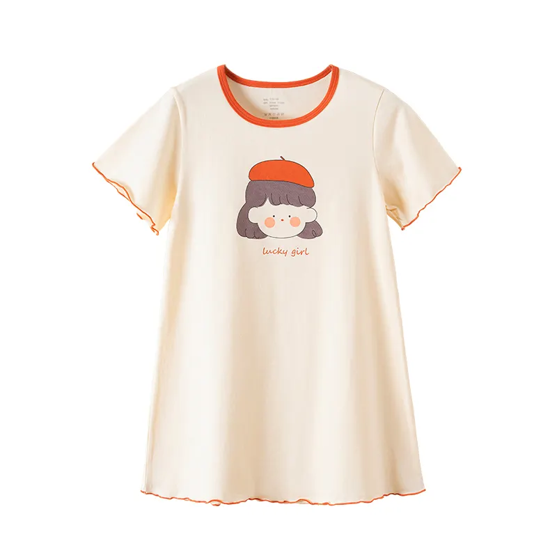 2023 neues Design Schlaf kleid Mädchen Kleider Nettes Mädchen Nachthemd Baumwoll kleidung Baby Sommer Home Kleidung Großhandel/ODM/OEM