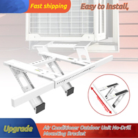 Support universel réglable pour climatiseur de fenêtre sans perçage, robuste, pour montage de condenseur, installation facile et sécurisée sans trous
