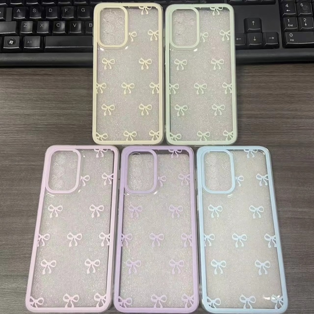 For Samsung A17 A07 A16 A06 A05 Space TPU Phone Case for TECNO Spark 40 POP10 Camon40 Bowknot Design Protection Phone Cover
