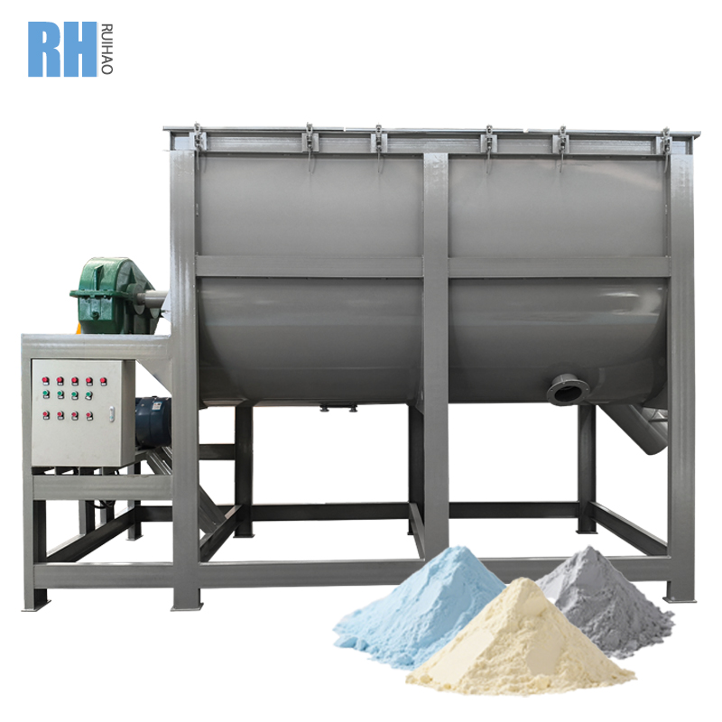 Dry Mortar Mixer Dual Helix Agitator Ribbon Mixer Machine Poultry Animal Feed & Grain Processor 380v Motor for Food Mixing