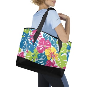 Sac isotherme imperméable personnalisé à fleurs tropicales hawaïennes, best-seller, pour le camping, les voyages, la plage, les courses, pour femmes - Product Image 6