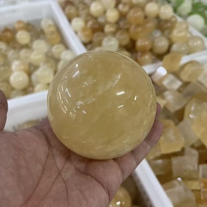 Venta al por Mayor de Bolas de Calcita Amarilla Natural de 8 cm, Pulimentadas, de Alta Calidad, para Decoración, Bola de <span class=keywords><strong>Cristal</strong></span> - Product Image 2