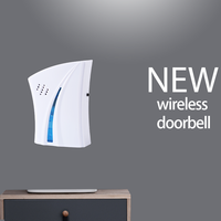 Sonnette numérique sans fil au design moderne avec télécommande, alimentation par batterie, installation facile pour appartement