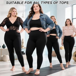 Pantalon de yoga en spandex grande taille pour femmes, leggings de sport pour la course à pied et l'obésité, pantalon sans couture à taille haute - Product Image 6