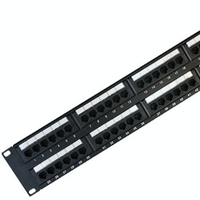 2U 48-Port Coupler Panel Patch Cat6 jaringan 1U 24-Port produk telekomunikasi