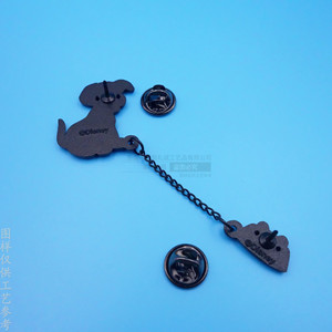 Broche en métal motif dessin animé Dalmatien, pendentif chaîne en alliage de zinc, design animal, bijou unisexe, cadeau - Product Image 3
