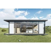 Maison conteneur préfabriquée pour hôtel de jardin, conteneur d'emballage plat pour studio, module conteneur d'installation rapide pour café