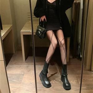 Medias de red de punto sexis transfronterizas, calcetines largos de malla transparente populares de Europa y América para mujer para estilo callejero de primavera - Product Image 3