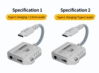 PLEXTONE Tout nouveau adaptateur audio et chargeur d'alimentation 2-en-1 USB-C vers prise jack 3,5 mm pour mobile