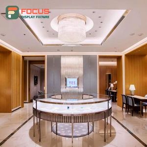 <b>Wall</b> Mounted Wooden Jewelry Counter Glass Display Cabinet High End Jewelry Display Cabinet Luxury Display Rack - Product Image 5