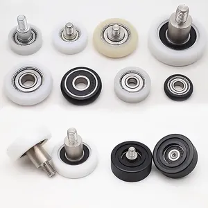 25mm Bearing Shower Door Wheels With Stainless Steel Screws Nylon Rollers Runners Bearings For Bathroom Kitchen Drawers Track