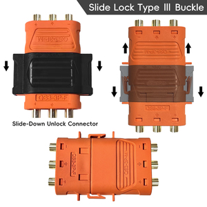 מחבר QS3-3P איכותי 3 פינים 35A לעבודה כבדה עם עיצוב נעילה עצמית נגד שגיאות זכר/נקבה למנוע חשמלי - Product Image 4