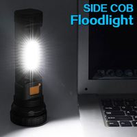 Lampe de travail COB ultra-lumineuse WOSEN IP65, rechargeable par énergie solaire et USB, lampe torche portable, camping en plein air, pêche, lampe torche tactique LED