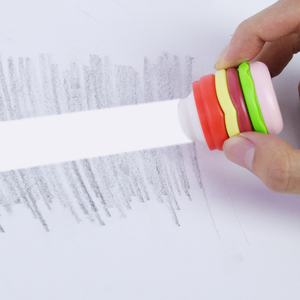 Taille-crayon en caoutchouc TPR Yalong Funy, 4 couleurs mélangées, gommes à effacer en forme de hamburger, fournitures scolaires pour la rentrée scolaire - Product Image 5