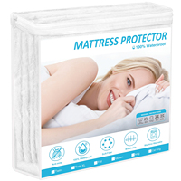 Protège-matelas imperméable anti-acariens en coton éponge et fibre de bambou