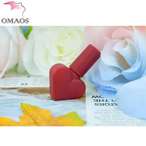 Wine Red Heart Shaped Lipstick Tube Lipstick Bottle 2ml Mini Lipgloss Bottles Container Tube Heart Lip Gloss Tubes Packaging