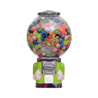 Vente en gros de distributeur automatique de bonbons à tête unique en vrac commercial Pink Gumball Machine Stand en vente
