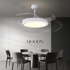 42 Inch Invisible Blade LED <b>Ceiling</b> Fan <b>Light</b> Black <b>Remote</b> <b>Control</b> Modern <b>Ceiling</b> Fan With <b>Light</b> for Home Office - Product Image 3