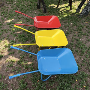 फ़ैक्टरी थोक लिटिल व्हील बैरो गार्डन टूल्स चिल्ड्रन किड्स मेटल व्हीलब्रो सैंड टॉय हैंड ट्रॉली वैगन कार्ट - Product Image 1