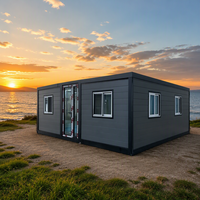 Maison conteneur préfabriquée portable de luxe en panneaux sandwich d'acier extensibles de 20, 30 et 40 pieds pour usage hôtelier