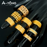 Bagues de fiançailles en or de haute qualité, élégantes et simples, bague de mariage en or avec zircone 5a 24k bijoux pour femmes