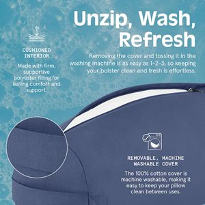 หมอนรองหลังโยคะ สีฟ้า EVA ซักได้ รองรับหลังส่วนล่าง สำหรับโยคะและฟิตเนส - Product Image 4