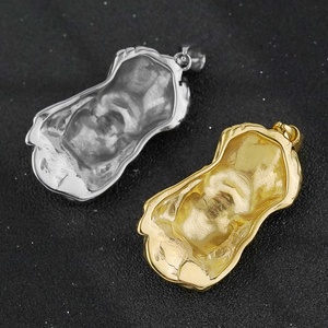 Pendentif pour homme en acier inoxydable, tête de chef indien vintage, pour motard, bijoux hip-hop dorés pour fêtes, symbole chrétien - Product Image 5