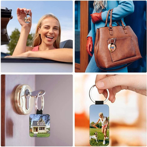 Porte-clés en cuir CASTA par sublimation, porte-clés vierge en PU personnalisé avec photo en forme de cœur, impression par transfert thermique, cadeaux de Saint-Valentin et de mariage - Product Image 5
