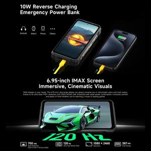 Teléfono Resistente <span class=keywords><strong>Ulefone</strong></span> <span class=keywords><strong>Armor</strong></span> 33, 12GB+512GB, 6.95 Pulgadas, Android <span class=keywords><strong>15</strong></span>, MediaTek Helio G100 Octa Core, 4G, 25500mAh, OTG, NFC, Luz LED - Product Image 6