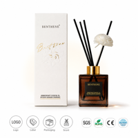 Diffuseur de parfum classique en verre noir 200 ml, huile essentielle, aromathérapie, parfum d'ambiance longue durée, sans alcool, cadeau