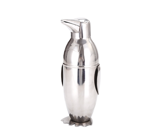 Ensemble de shakers à cocktails en acier inoxydable personnalisé YALIDA, pingouin en métal - Product Image 1