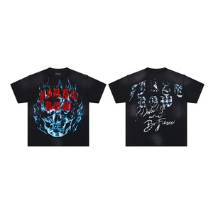 T-shirt a maniche corte in puro cotone lavato con stampa vintage a fumetti FIRST ROW STAY CURIOUS EYEBALL FOIL TE - Brand di moda - Product Image 5