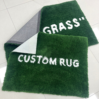 Tapis en polyester à touffetage moelleux personnalisé, couverture de tapis de sublimation irrégulière blanche, sans odeur, sans décoloration, tapis à poils longs sur le côté pour lit de chien fantaisie
