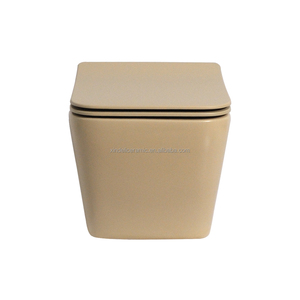 <span class=keywords><strong>WC</strong></span> <span class=keywords><strong>suspendu</strong></span> mural de luxe en beige mat, avec <span class=keywords><strong>bidet</strong></span> intégré, allongé, pour salle de bain - Product Image 2