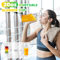 Draagbare blender met krachtige motor voor smoothies, eiwitshakes en gemakkelijk gebruik tijdens reizen
