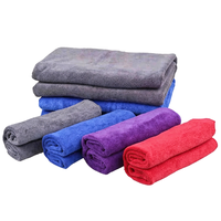 Serviette de séchage automobile en microfibre double face 400 g/m² à marque privée, sans rayures, forte absorption d'eau pour l'entretien automobile