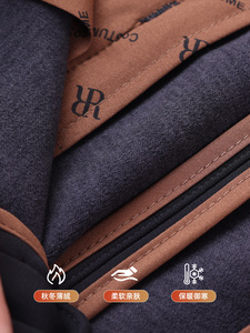 <span class=keywords><strong>Pantaloni</strong></span> Invernali Casual da Uomo, Foderati in Pile, Stile Business, Caldi, Effetto <span class=keywords><strong>Stone</strong></span> Wash con Logo Ricamato in Vita - Product Image 3