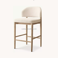 Tabouret de bar et de comptoir en tissu Eva Mobilier d'intérieur Tabouret de bar pour hôtel et salon