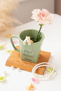 แก้วเซรามิค Best Mom <span class=keywords><strong>Ever</strong></span> แก้วกาแฟรูปกระรอกทำมือ ของขวัญวันแม่สุดพิเศษสำหรับคนรักกาแฟ (12 ออนซ์) - Product Image 2