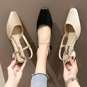Factory Wholesale Flat Korean Version of a Word Baotou <b>Sandals</b> Female Ankle Pumps for Shoes Women - Product Image 4