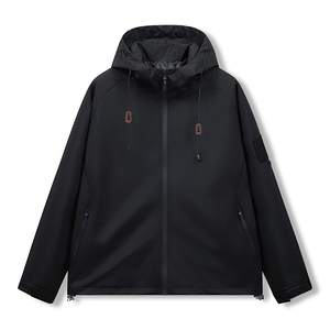 Veste d'extérieur imperméable personnalisée avec logo, veste à capuche courte pour femmes, veste décontractée Joker pour hommes, coupe-vent et respirante - Product Image 1